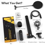 MAONO XLR Condenser Microphone, Professional Cardioid Studio Recording Mic for Streaming, Podcasting, Singing, Voice-Over, Vocal, Home-Studio, YouTube, Skype, Twitch (PM320S)