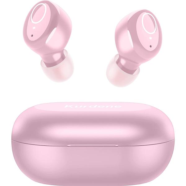 kurdene Bluetooth Wireless Earbuds, S8 Deep Bass Sound 38H Playtime IPX8 Waterproof Earphones Call Clear with Microphone in-Ear Bluetooth Headphones Comfortable for iPhone, Android