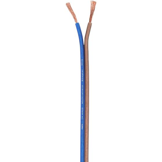 Skar Audio 14 Gauge AWG Audio Speaker Wire - 30 Feet (Blue/Brown)