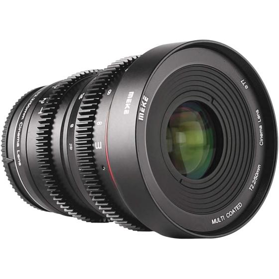 Meike 50mm T2.2 Mini Manual Focus Wide-Angle Cinema Lens for M43 Micro Four Thirds MFT Mount Cameras BMPCC 4K Z CAM E2