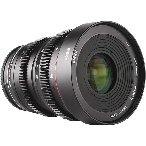 Meike 50mm T2.2 Mini Manual Focus Wide-Angle Cinema Lens for M43 Micro Four Thirds MFT Mount Cameras BMPCC 4K Z CAM E2
