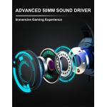 ZIUMIER Gaming Headset with Microphone， Compatible with PS4 PS5 Xbox One PC Laptop， Over-Ear Headphones with LED RGB Light， Noise Canceling Mic， 7.1 Stereo Surround Sound