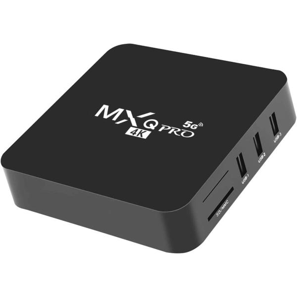 MXQ Pro 5G Android 11.1 TV Box 2023 Upgraded Version Ram 2GB ROM 16GB Android Smart Box H.265 HD 3D Dual Band 2.4G/5.8G WiFi Quad Core Home Media Player