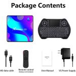 Android TV Box 11.0， Smart TV Box RK3318 2GB 16GB Support 2.4G 5.8G WiFi Bluetooth 4.1 with Mini Backlit Keyboard Ethernet LAN 3D 4K Video Android Box Set Top TV Box