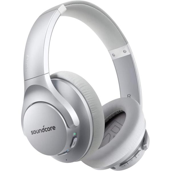 Soundcore Anker Life Q20 Hybrid Active Noise Cancelling Headphones， Wireless Over Ear Bluetooth Headphones， 40H Playtime， Hi-Res Audio， Deep Bass， Memory Foam Ear Cups， for Travel， Home Office