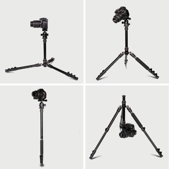 GWNNSH Camera Lightweight Travel Tripod， 58” Detachable Monopod， Aluminum Ball Head Stand 3 X Control Knobs with Calibration， DSLR QR Plate， Level Indicator， Flip Lock Design. Dare to Compare