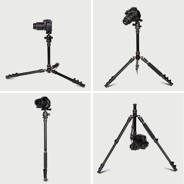 GWNNSH Camera Lightweight Travel Tripod， 58” Detachable Monopod， Aluminum Ball Head Stand 3 X Control Knobs with Calibration， DSLR QR Plate， Level Indicator， Flip Lock Design. Dare to Compare