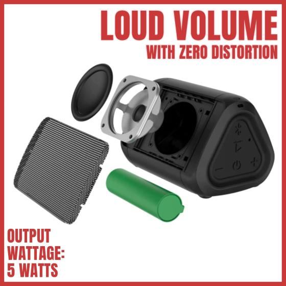 OontZ Angle Solo - Bluetooth Portable Speaker， Compact Size， Surprisingly Loud Volume &amp; Bass， 100 Foot Wireless Range， IPX5， Perfect Travel Speaker， Bluetooth Speakers by Cambridge Sound Works (Black)