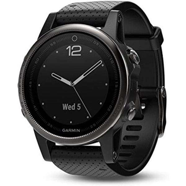 Garmin fenix 5s， Premium and Rugged Smaller-Sized Multisport GPS Smartwatch， Sapphire Glass， Black， (Renewed)