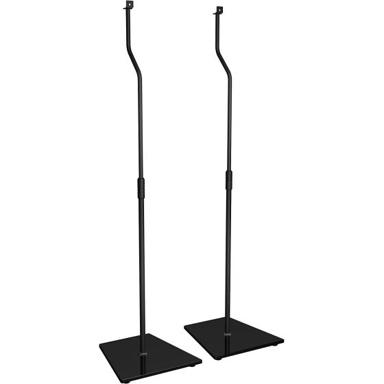 AVF EAK80B-A Speaker Floor Stands， Metal Base， Adjustable Height (Set of 2)， Black