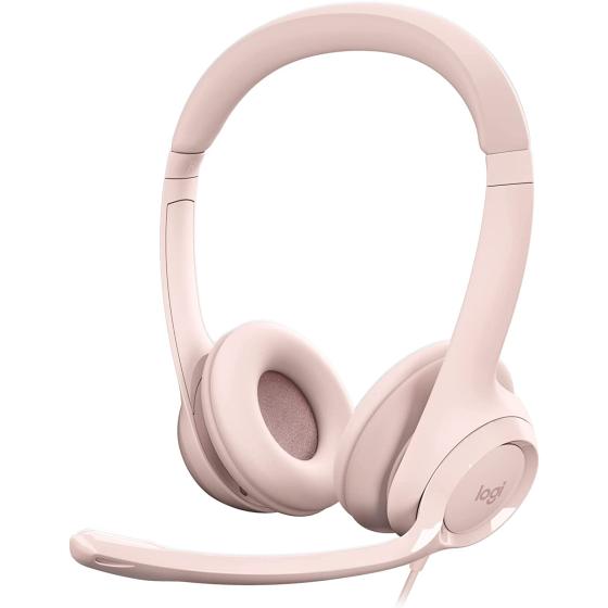 Logitech H390 Wired Headset， Stereo Headphones with Noise-Cancelling Microphone， USB， In-Line Controls， PC/Mac/Laptop - Black