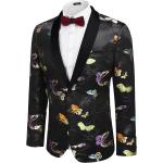 COOFANDY Men's Floral Dress Suit Luxury Embroidered Wedding Blazer Dinner Tuxedo Jacket for Party