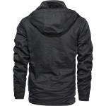 anzerll Men's Winter Military Thicken Cotton Jacket Fleece Lined Coat Casual Stand Collar Windbreaker With Removable Hood
