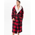 DAVID ARCHY Men's Soft Fleece Plush Robe Full Length Long Bathrobe