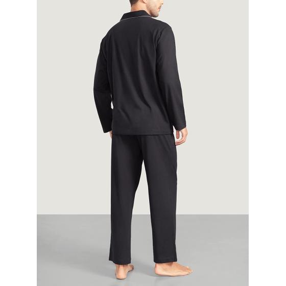 DAVID ARCHY Men's Cotton Sleepwear Button-Down Pajamas Set