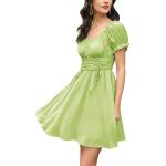 EXLURA Womens Summer Dress Short Smocked Ruffle Sundress Off Shoulder Ruched Flowy Smocked Swing Mini Dresses