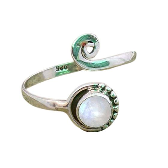 Labradorite Toe Ring - 925 Sterling Silver Feet Body Jewellery Adjustable Toe Ring For Girls Women Gift Jewellery