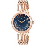 Crestello Rose Gold/Brown Plated Bracelet Analog Wrist Watch for Women