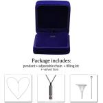 Crystal Urn Necklaces for Ashes for Men Stainless Steel Bar Pendant Necklace Memorial Cremation Jewelry for Ashes Keepsake Jewelry with Cubic Zirconia