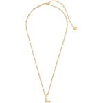 Kendra Scott Letters A-Z Pendant Necklace for Women， Fashion Jewelry， 14k Gold-Plated Brass