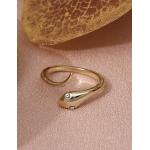 Gold Statement Rings for Women 14k Gold Plated Silver Rose Gold Evil Eye Chevron Pointed V Shaped Open Ring Marquise Cubic Zirconia Adjustable Rings for Teen Girls