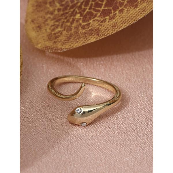 Gold Statement Rings for Women 14k Gold Plated Silver Rose Gold Evil Eye Chevron Pointed V Shaped Open Ring Marquise Cubic Zirconia Adjustable Rings for Teen Girls