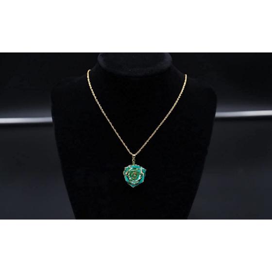 Eternal Rose Necklace - 24k Gold Dipped Rose Women's Pendant Necklace - Gift for Her