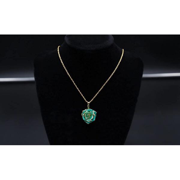 Eternal Rose Necklace - 24k Gold Dipped Rose Women's Pendant Necklace - Gift for Her