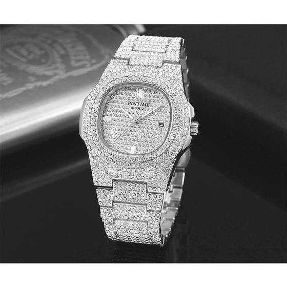 Luxury Unisex Watch Crystal Diamond Watches Big Face Women's Men's Quartz Watch Gold Color Silver Color Rose Gold Color Stainless Steel Wrist Watch