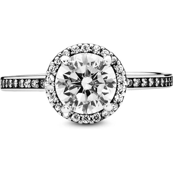PANDORA Jewelry - Round Sparkle Halo Cubic Zirconia Ring - Gift for Her - Sterling Silver
