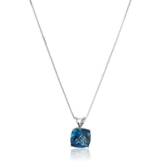 Argos Collection 14k Gold 8mm Gemstone Pendant Necklace for Women with 18 Inch Box Chain