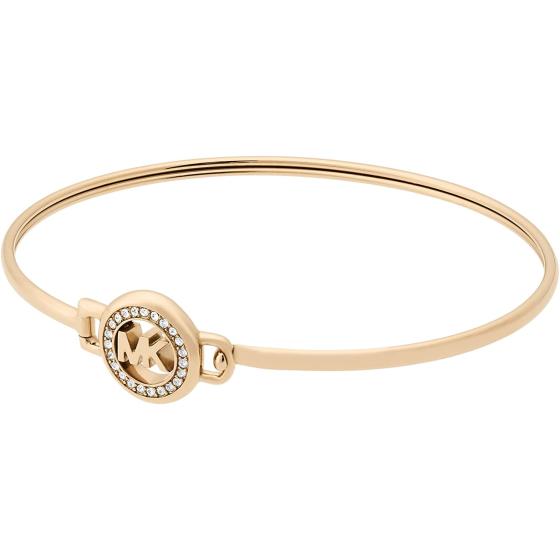 Michael Kors Women's Stainless Steel Bangle Bracelet with Crystal Accents