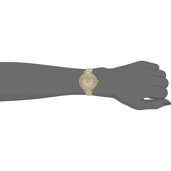 Anne Klein Women's Premium Crystal Accented Mesh Bracelet Watch