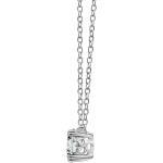 Amazon Collection Sterling Silver Solitaire Pendant Necklace with Round Cut Infinite Elements Cubic Zirconia Round Solitaire Pendant