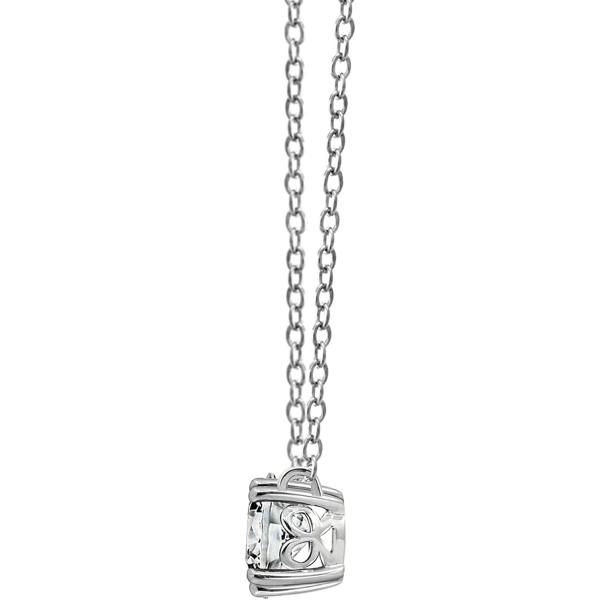 Amazon Collection Sterling Silver Solitaire Pendant Necklace with Round Cut Infinite Elements Cubic Zirconia Round Solitaire Pendant