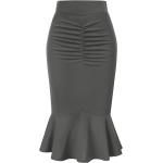 Belle Poque Women’s High Waisted Peplum Midi Pencil Skirt Work Business Skirts with Belt