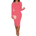 CYXKISS Bodycon Dresses for Women Long Sleeve Midi Sexy Round Neck Basic Party Casual Fitted Pencil Dress