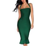houstil Women's V Neck Halter Fishtail Bandage Bodycon Dress Party