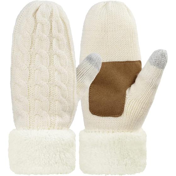 Zando Winter Warm Mittens for Women Thick Knitted Mittens Gloves Soft Lining Mittens Cold Weather Accessories Gifts