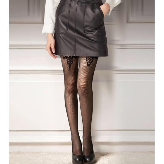Chalier 4 Pairs Fishnet Stockings Tights Suspender Sexy Pantyhose Lace thigh high stockings for Women