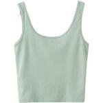 SweatyRocks Women's Sleeveless Casual Ribbed Knit Shirt Basic Crop Tank Top