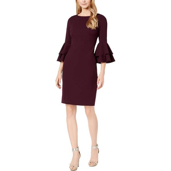 Calvin Klein Women's Tiered Bell Sleeve Dress