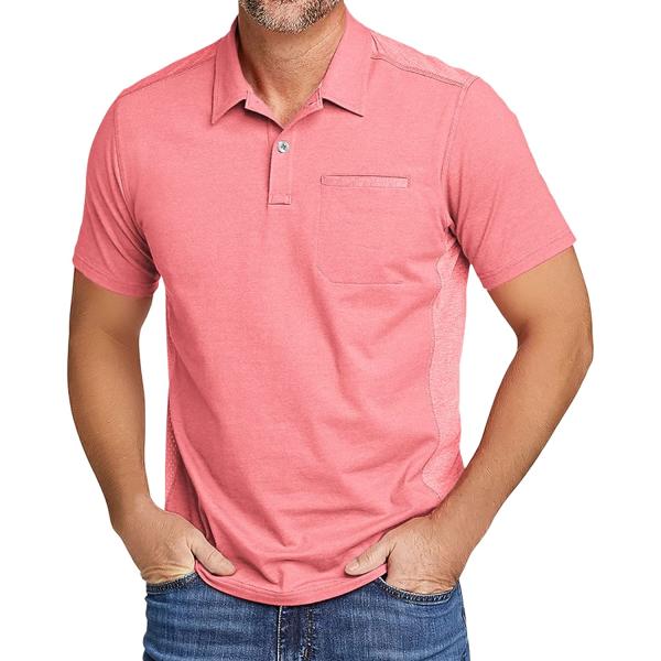 ZITY Golf Shirt for Men Short Sleeve Sports Polo Shirts Mesh Tennis T-Shirt