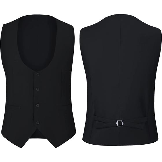 MAGE MALE Men's 3 Piece Suit Shawl Collar Slim Fit Elegant Tuxedo Solid One Button Wedding Party Blazer Vest Pants Set