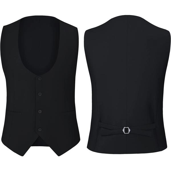MAGE MALE Men's 3 Piece Suit Shawl Collar Slim Fit Elegant Tuxedo Solid One Button Wedding Party Blazer Vest Pants Set