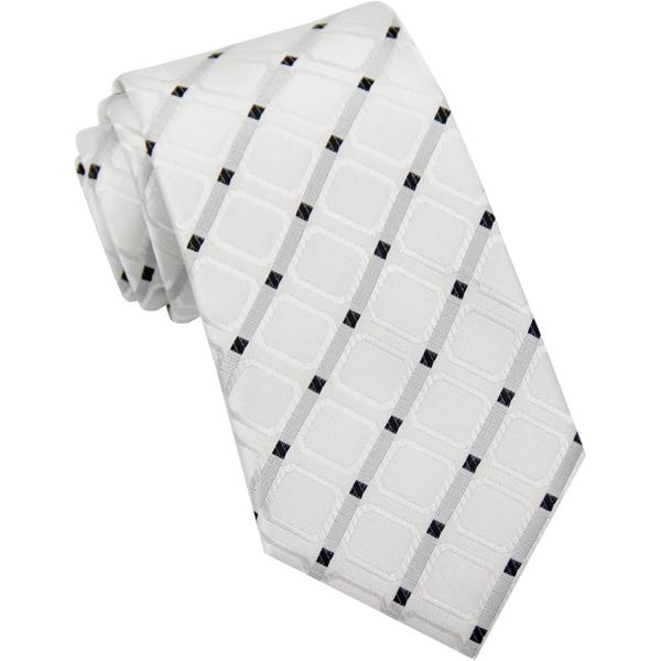 Luckyvestir Men's 3.15" Stripe Ties Classic Check Silk Business Necktie for Husband Father Valentine's day Father's Day Gift
