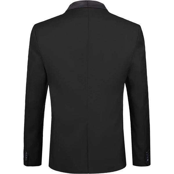 MAGE MALE Men's Slim Fit Suit Separates,Single Breasted Solid Jacket Vest Pants