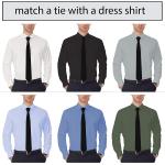 Men's Oxford Matt Neckties Solid Color for Adults Tuxedo Classic Design, by Bow Tie Hosue