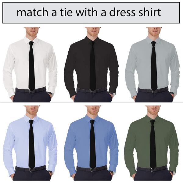 Men's Oxford Matt Neckties Solid Color for Adults Tuxedo Classic Design, by Bow Tie Hosue