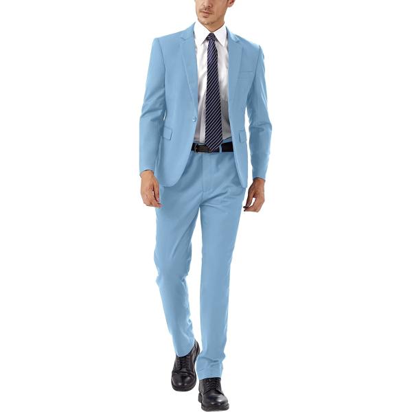 WEEN CHARM Mens Suits One Button Slim Fit 2-Piece Suit Wedding Tuxedo Blazer Jacket Pants Set